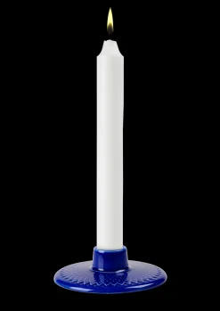 Lyngby Porcelæn Kronelysestage H3 cm i blå | Køb her Hot