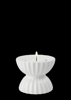 Lyngby Porcelæn Lyngby Tura Fyrfadsstage Ø8 cm hvid | Køb nu New