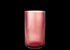 Lyngby Porcelæn Lyngby Vase burgundy mundblæst glas Sale