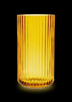 Lyngby Porcelæn Lyngby Vase H20.5 amber mundblæst glas Discount
