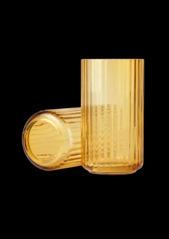 Lyngby Porcelæn Lyngby Vase H15.5 amber mundblæst glas Discount