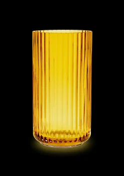 Lyngby Porcelæn Lyngby Vase H15.5 amber mundblæst glas Discount