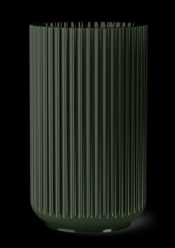 Lyngby Porcelæn Lyngby Vase H31 cm mørk grøn porcelæn