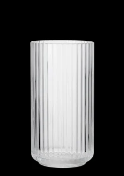 Lyngby Porcelæn Lyngby Vase H20.5 klar mundblæst glas Discount