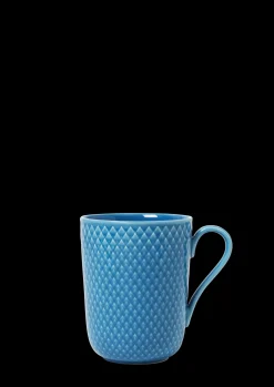 Lyngby Porcelæn Rhombe Color Krus med hank 33 cl blå Sale