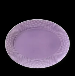 Lyngby Porcelæn Rhombe Color Ovalt serveringsfad lys lilla Online
