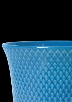 Lyngby Porcelæn Rhombe Color Vase H20 blå porcelæn | Køb her Clearance
