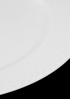 Lyngby Porcelæn Rhombe Middagstallerken Ø27 cm hvid Outlet