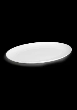 Lyngby Porcelæn Rhombe Ovalt serveringsfad 42x32 hvid Best