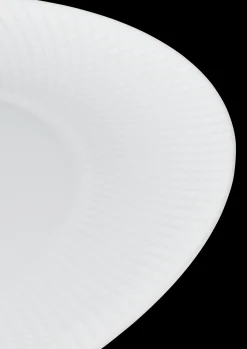 Lyngby Porcelæn Rhombe Ovalt serveringsfad 42x32 hvid Best