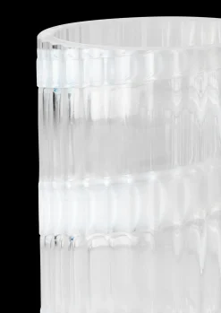 Lyngby Porcelæn Vase H15.5 cm swirl hvid mundblæst glas Best