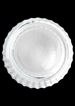 Lyngby Porcelæn Vase H15.5 cm swirl hvid mundblæst glas Best
