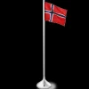 Rosendahl Bordflag norsk H35 cm i sølv fra serien Sale