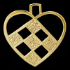 Rosendahl Flettet hjerte H12 i guld fra serien Karen Blixen Hot